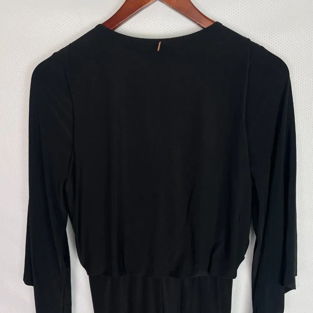 Misa Los Angeles Revolve Teget Front Twist Knot Cocktai Mini Dress Black S